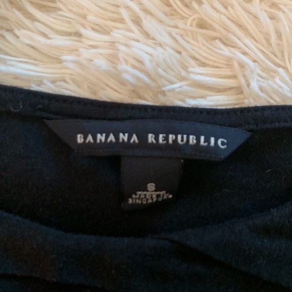 ann taylor black tee shirt ruffles - Picture 3 of 3